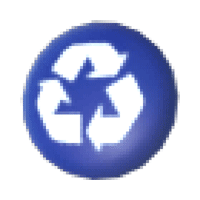 Eco Blue Recycling Bin Badge